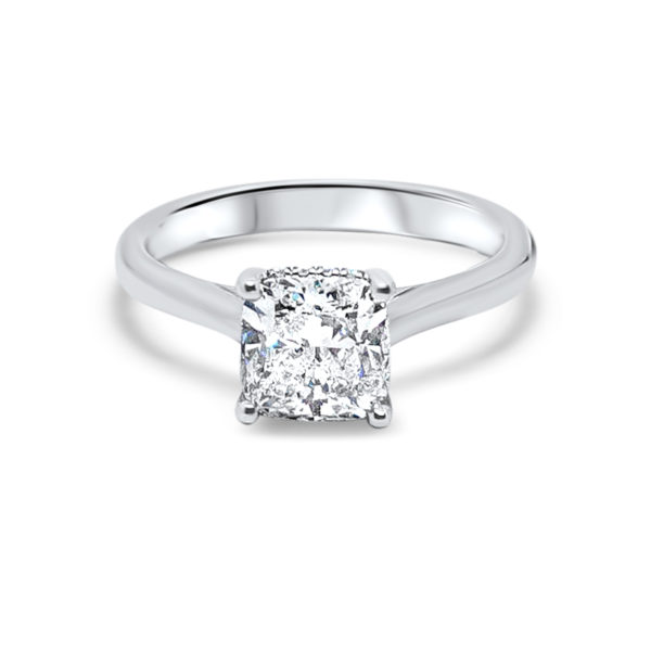 1.5ct Cushion Cut Solitaire Diamond Ring