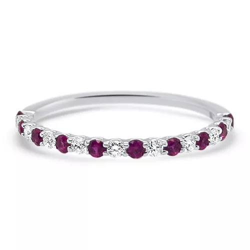 Ruby and Diamond Band Ring