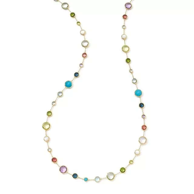 18k Lollitini Long Necklace in Multi Colorway