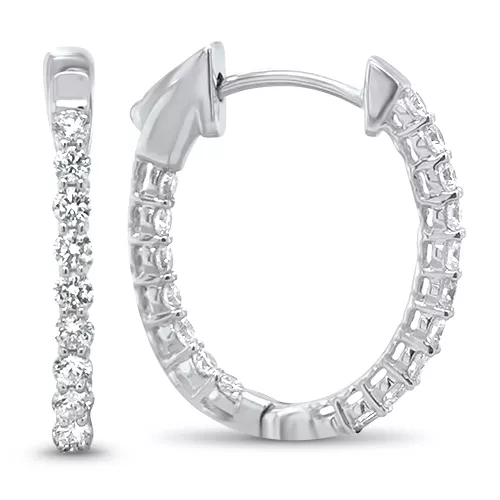 0.90ctw Diamond Hoop Earrings