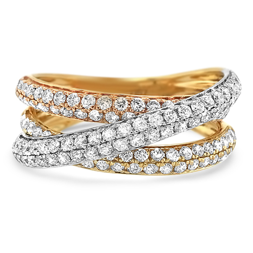 Tri color gold engagement ring sale
