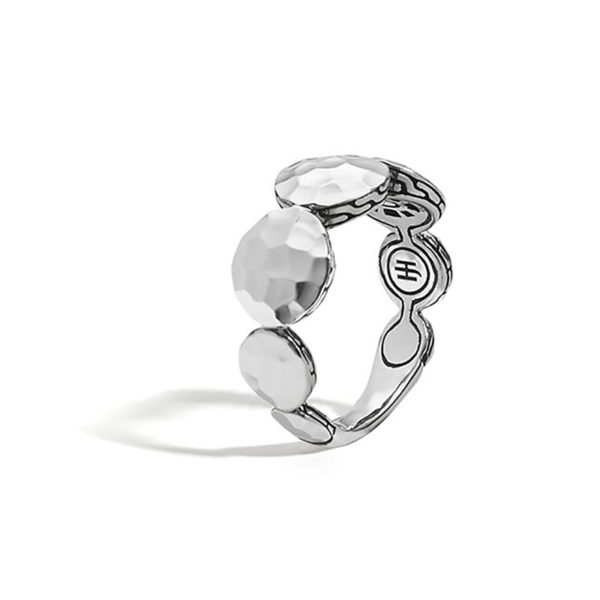 Dot Collection Sterling Hammered Band Ring