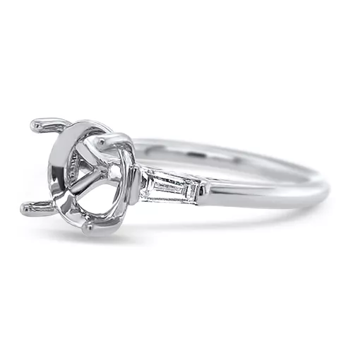 3 stone semi mount cheap ring