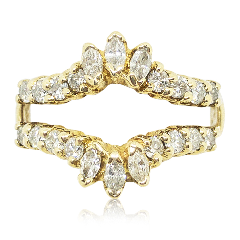 Marquise & Round Diamond Ring Insert