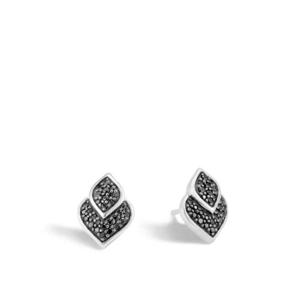 Legends Collection Naga Stud Earring with Black Sapphire & Black Spinel