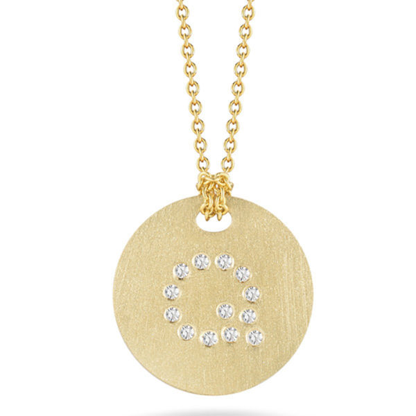 Diamond Disc Pendant- Q