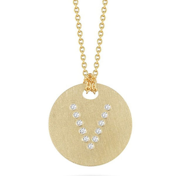 Diamond Disc Pendant- V