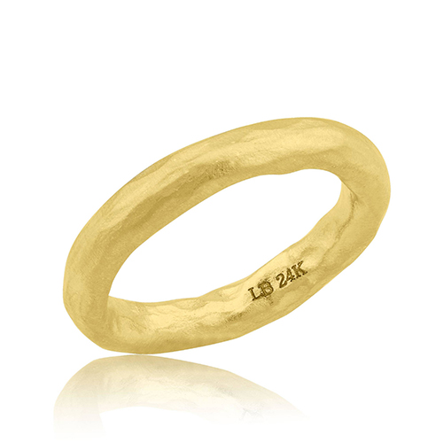 24kt Yellow Gold "Hammered" Ring