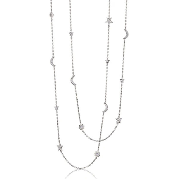 Sun, Moon & Star Necklace- SS