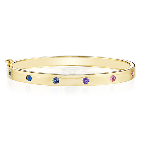 Rainbow Sapphire Bangle