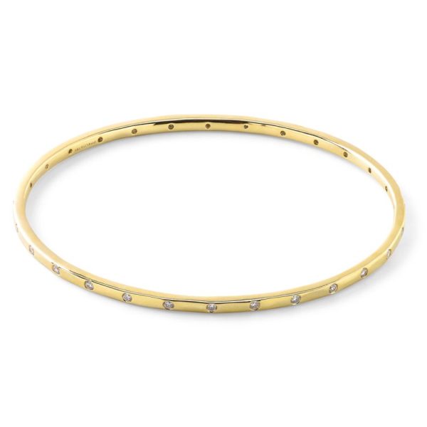 18k Stardust 28 Stone Bangle with Diamonds
