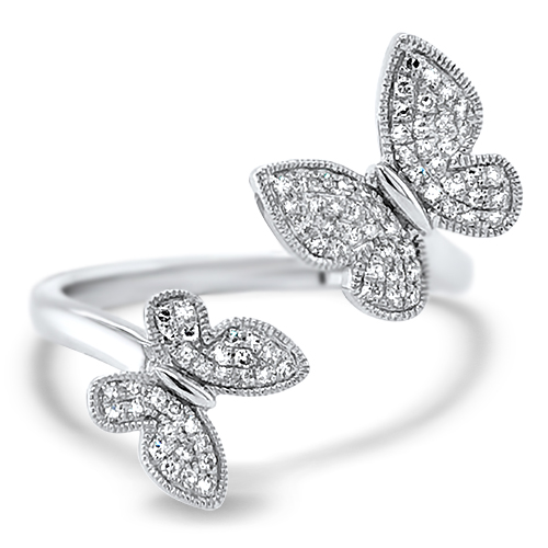 Diamond Butterfly Ring