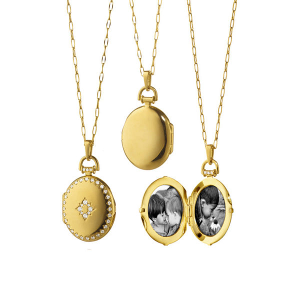 Petite Snowflake Locket- YG