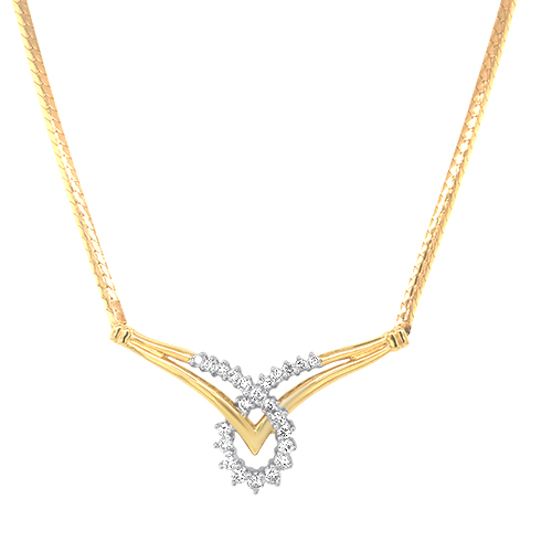 Estate Diamond Swirl Necklace