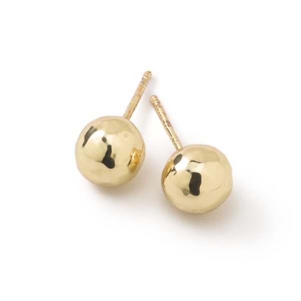 18k Classico Small Hammered Ball Stud Earrings