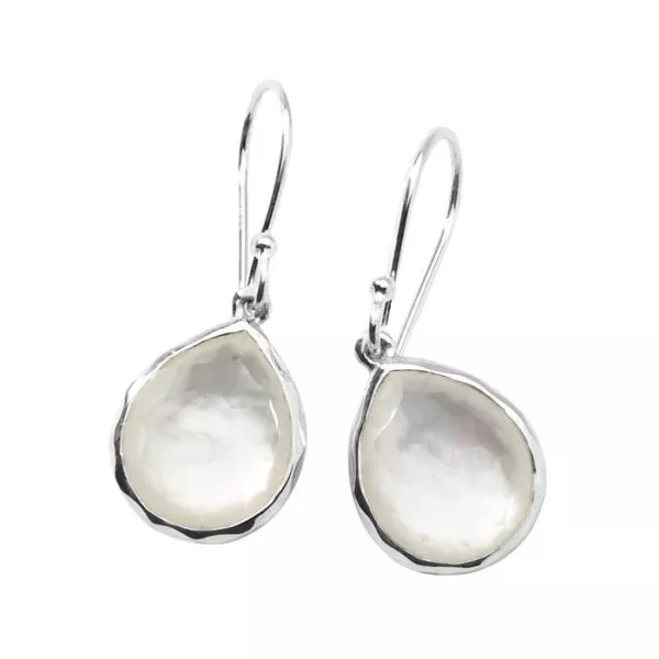 Teeny Mother-of-Pearl Teardrop Earrings