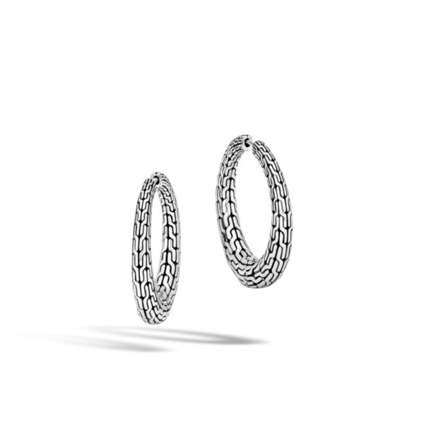 Classic Chain Collection Small Graduated Hoop Earring