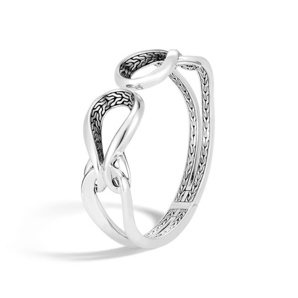 Classic Chain Collection Asli Link Hinged Cuff Bracelet