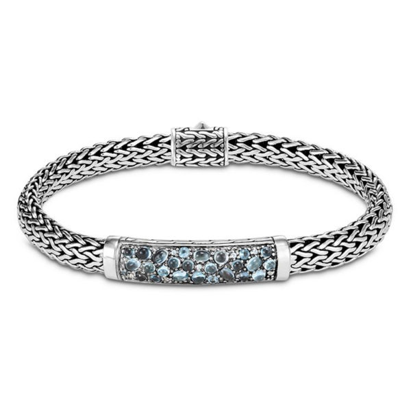 Classic Chain Collection 5mm Blue Topaz & Blue Zircon Bracelet