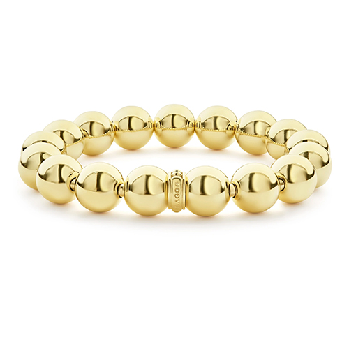 12mm Gold Bead Bracelet - Underwoods Jewelers