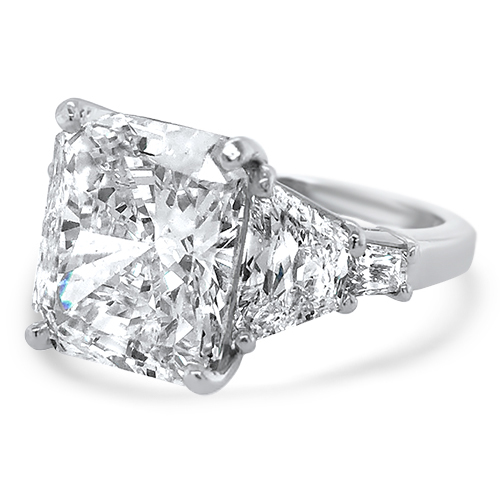 7.68ct Radiant Cut Diamond Ring