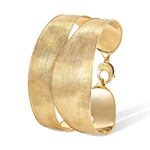 Extra Wide Double Row Lunaria Cuff Bracelet