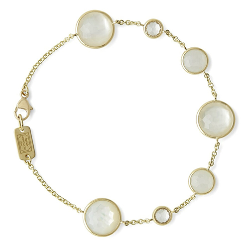 7-Stone Link Bracelet in 18K Gold