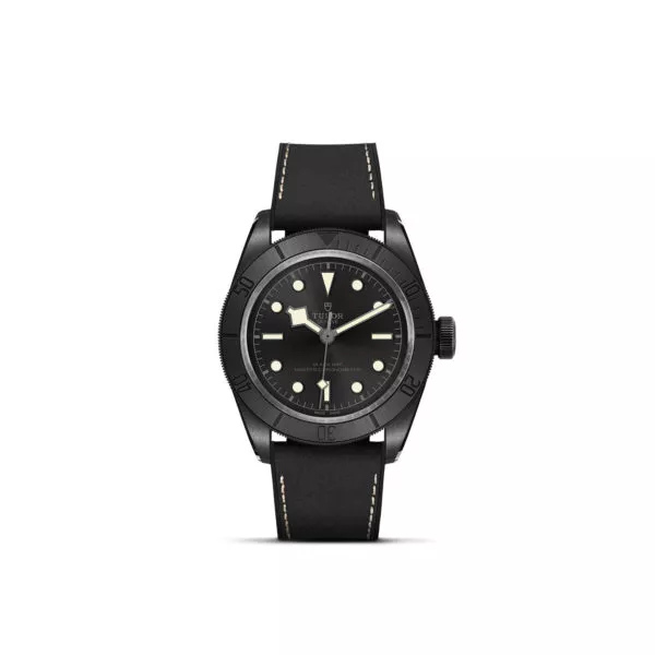 TUDOR Black Bay Ceramic 41mm maTT black ceramic case with micro-blasted finish and monobloc middle case Open case back in black-PVD-Treated 316L steel with sapphire crystal - M79210CNU-0001 at Underwood Jewelers