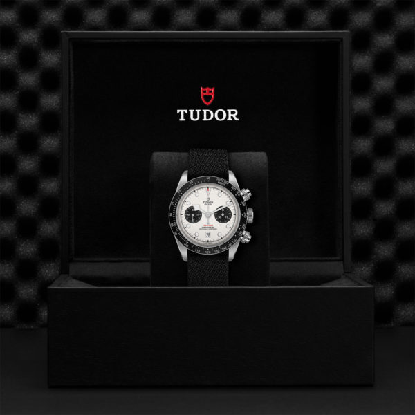 TUDOR Black Bay Bronze Watch with a 41 mm Steel Case, Black Fabric Strap (M79360N-0008) Black Presentation Box