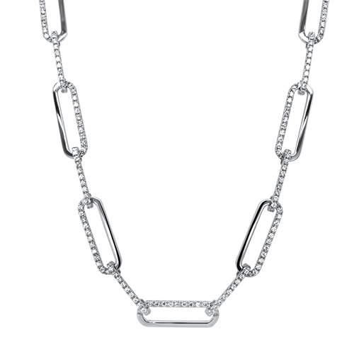 Paperclip diamond necklace deals