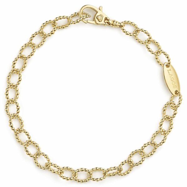 Lagos Caviar Gold Small Link Bracelet