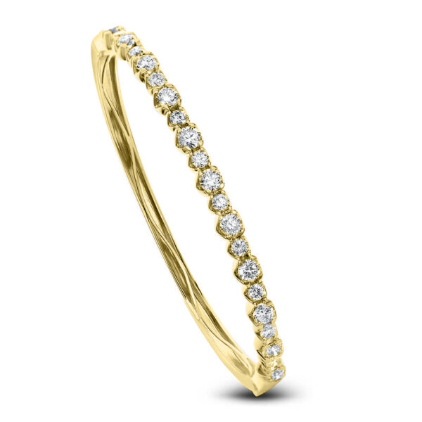 1.75ct Diamond Hinged Bangle, Yellow Gold