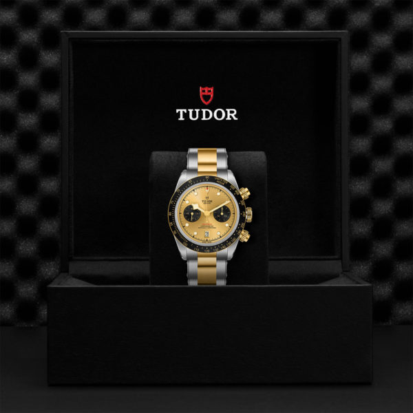 TUDOR Black Bay Bronze Chrono Watch S&G, 41 mm Steel Case, Steel and Yellow Gold Brace (M79363N-0007) Black Presentation Box