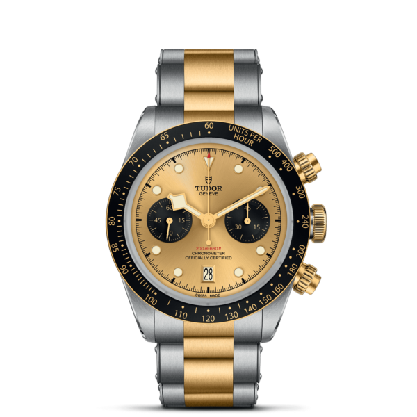TUDOR Black Bay Bronze Chrono Watch S&G, 41 mm Steel Case, Steel and Yellow Gold Brace (M79363N-0007)
