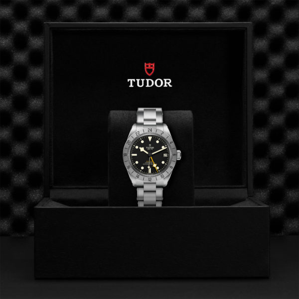 TUDOR Black Bay Pro Watch with 39mm Steel Case, Riveted Steel Bracet (M79470-0001) in Black Presentation Box