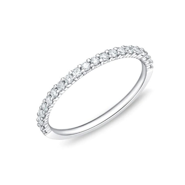 Platinum Petite-Prong 21-Stone Diamond Band