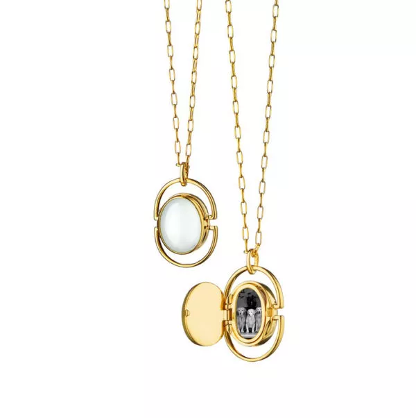 18kt. Yellow Rock Crystal Locket