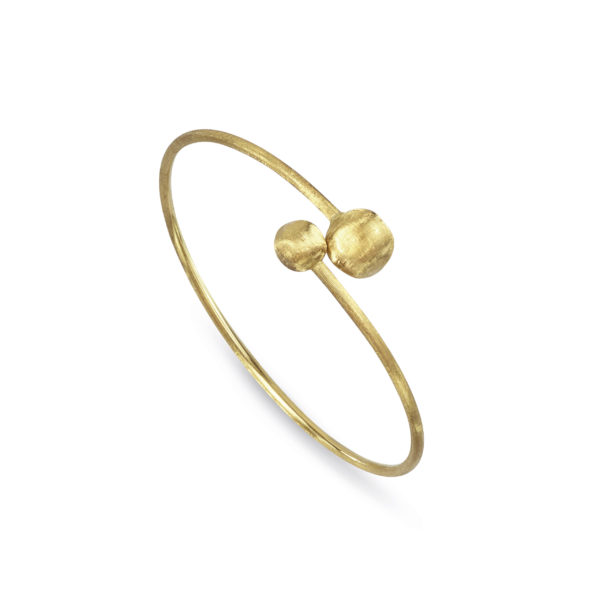 Africa Gold Small Bead Hugging Bangle