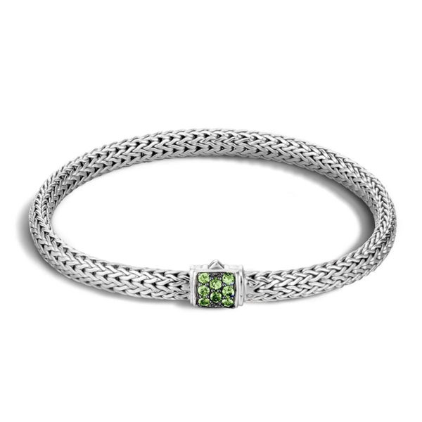 Classic Chain Collection 5mm Bracelet with Tsavorite Size M