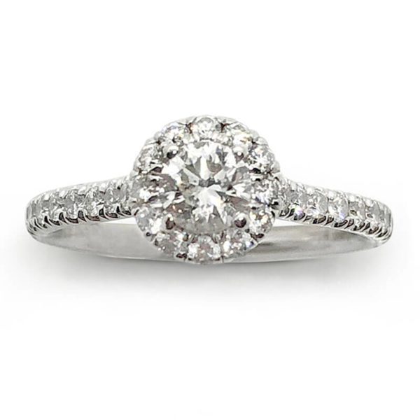 Round Diamond Halo Engagement Ring