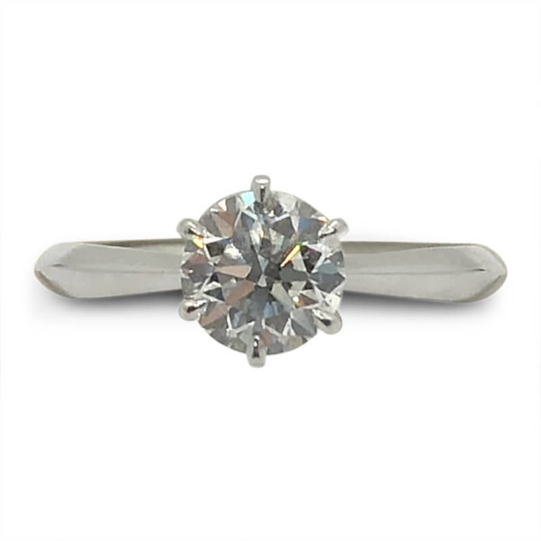 Tiffany Style Solitaire Forevermark Diamond Ring