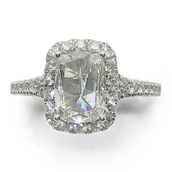 Diamond Halo Cushion Ring