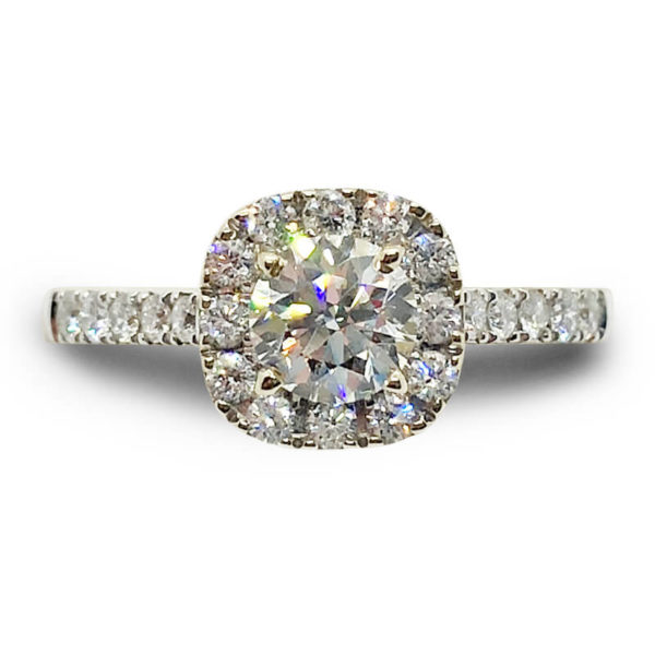 Ideal Cut Forevermark Halo Diamond Ring