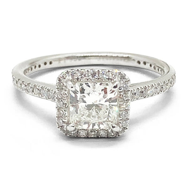 Square Halo Diamond Ring