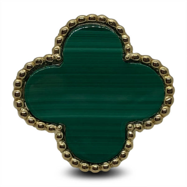 Malachite Clover Ring
