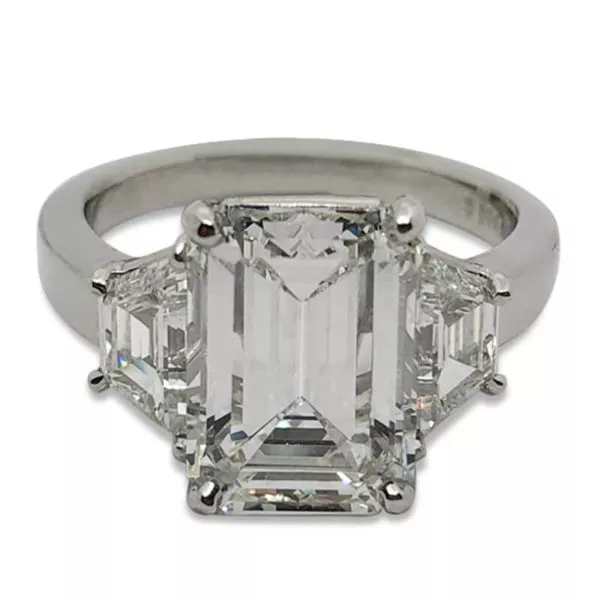 4.00ct. Emerald Cut Diamond Engagement Ring