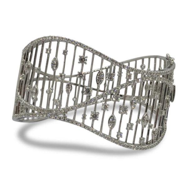 3.57ct. Diamond Cuff Bracelet