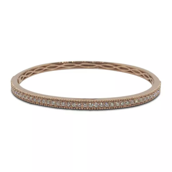 1.00ct. Rose Gold Diamond Bangle