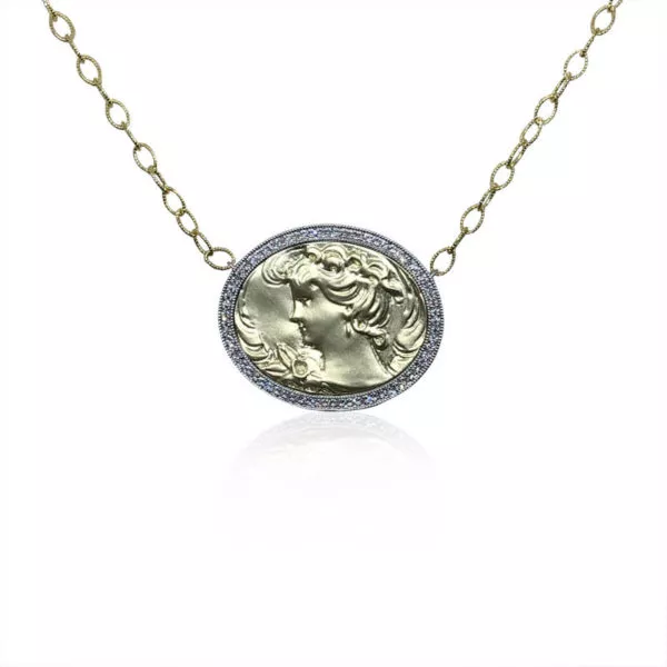 Oval Roman Coin Pendant