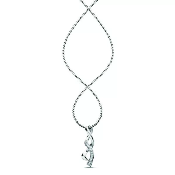 Sterling Silver Diamond Twist Pendant